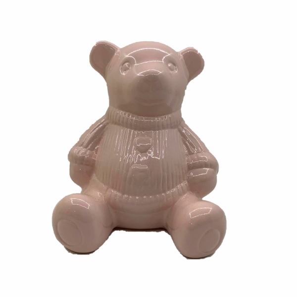 Urso rosa de porcelana M